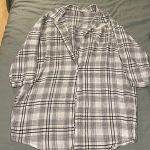 MESH FLANNEL DRESS